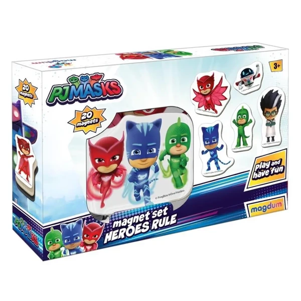Magnesy PJ Masks zasady bohaterów - Aston Active