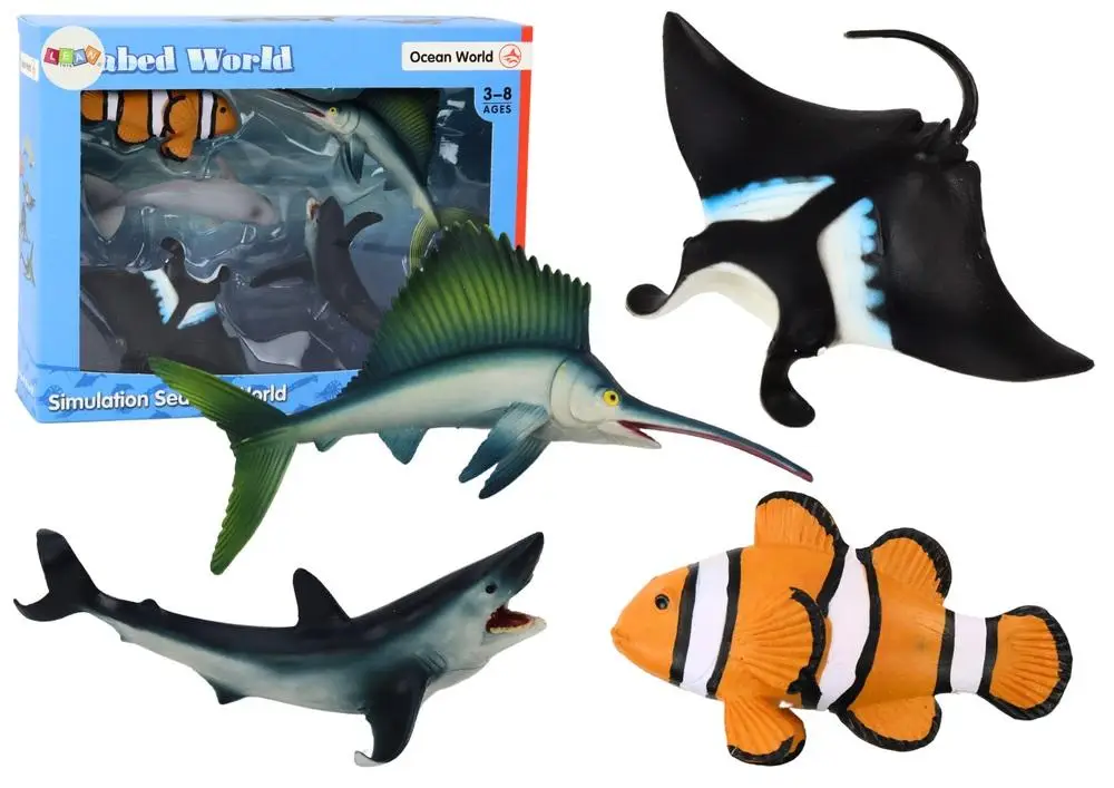 Figurki zwierząt morskich 5szt - Leantoys