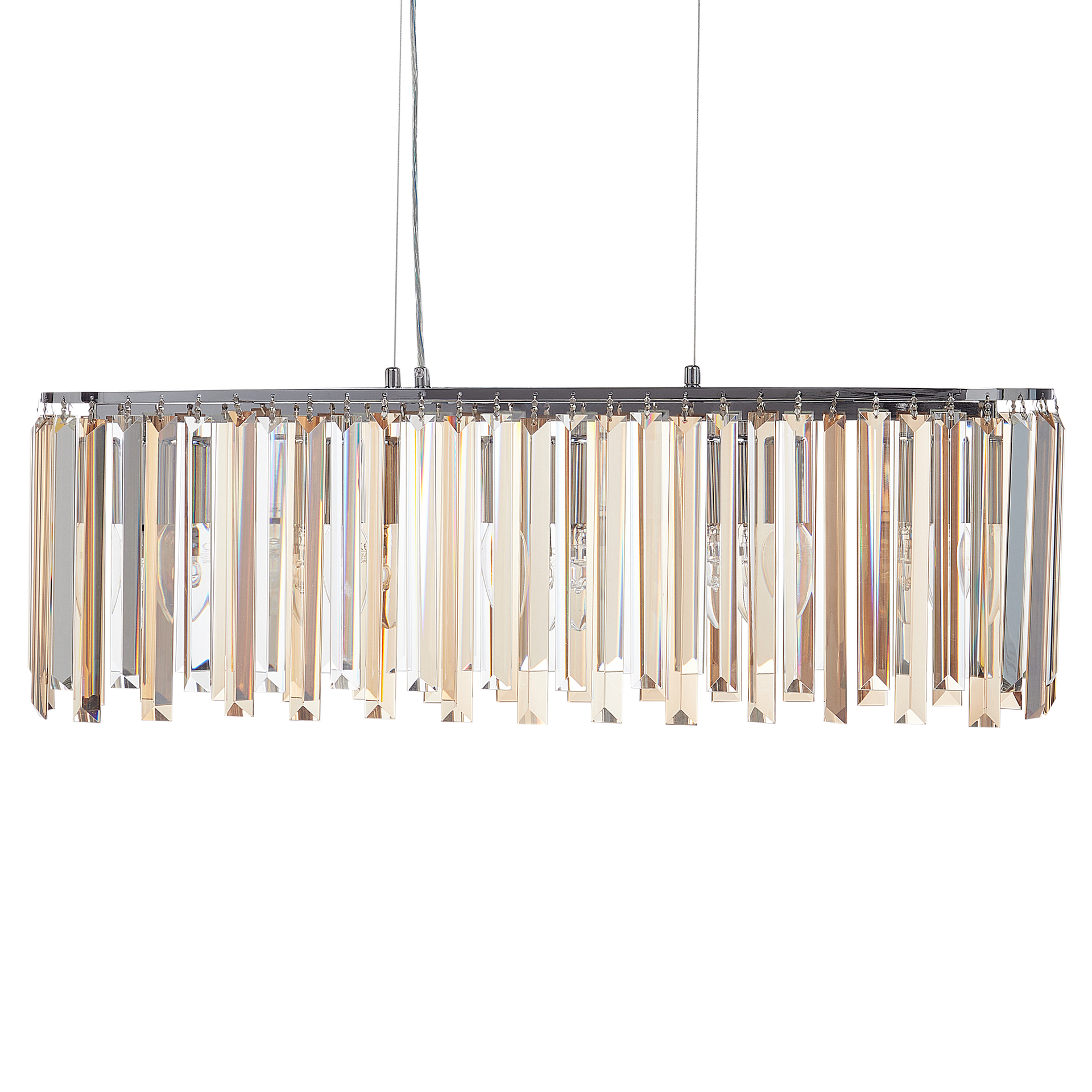 Żyrandol MANDEO Szkło Srebrny