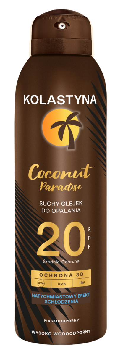 Kolastyna Sun Coconut Paradise SPF20 - Suchy Olejek do opalania 150 ml