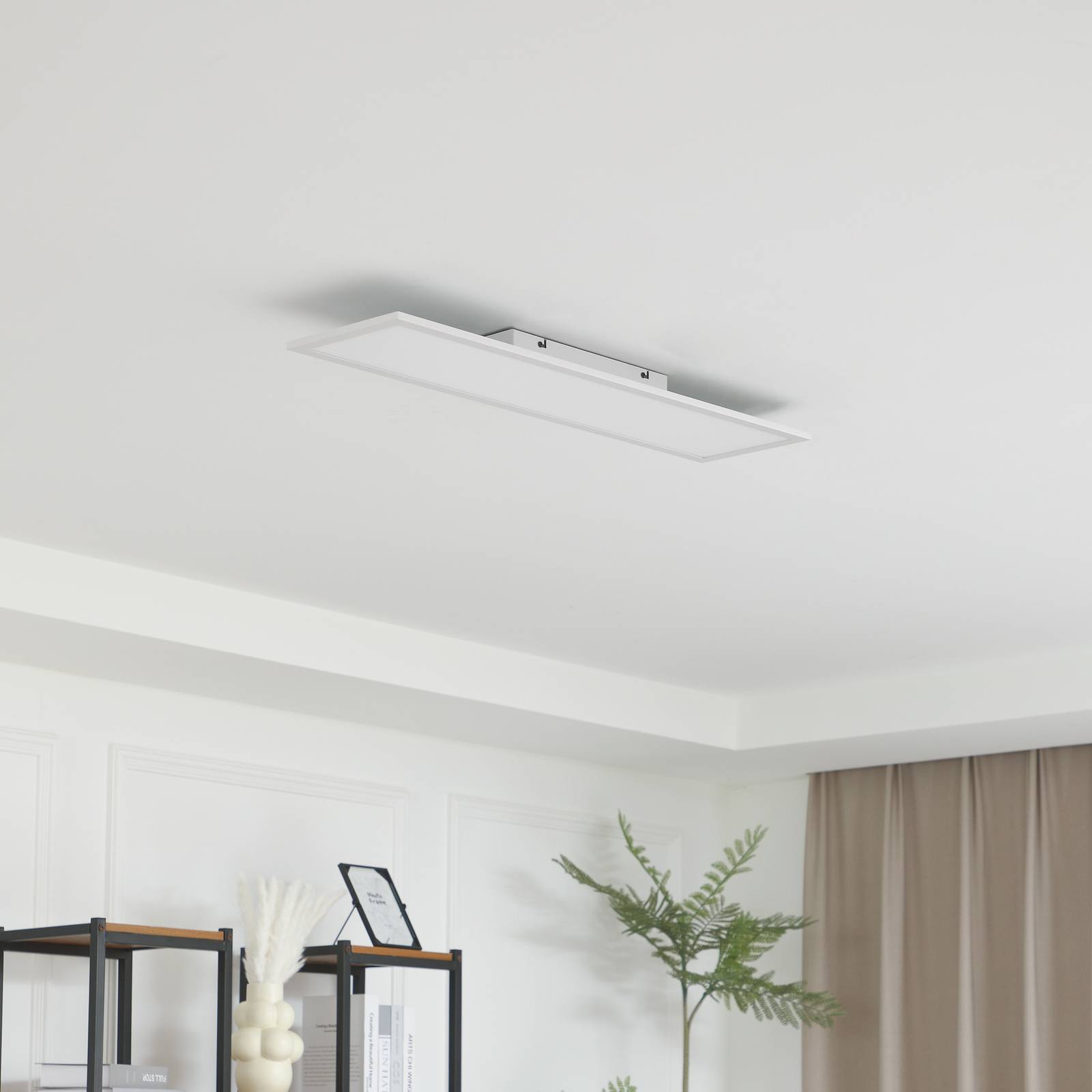 Lindby Panel LED Enhife, biały, 80 x 20 cm, aluminium