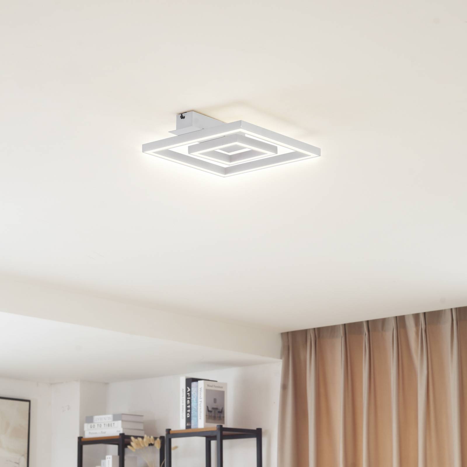 Lindby Lampa sufitowa LED Madamo, biały, 30 cm, 3000K