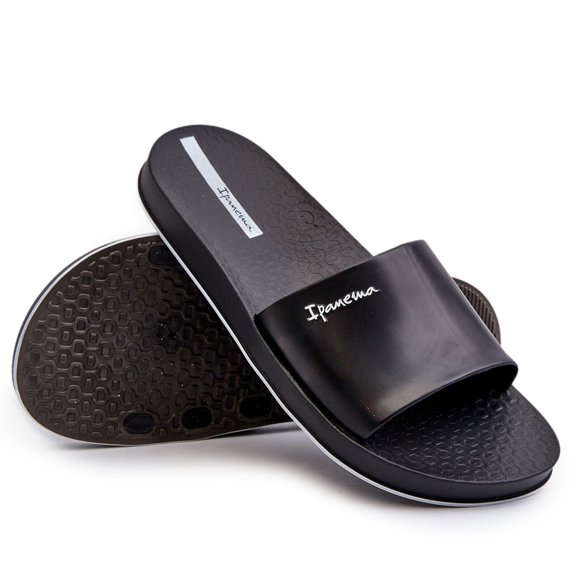 Męskie Gumowe Klapki 82832 Ipanema Slide Unisex Czarne
