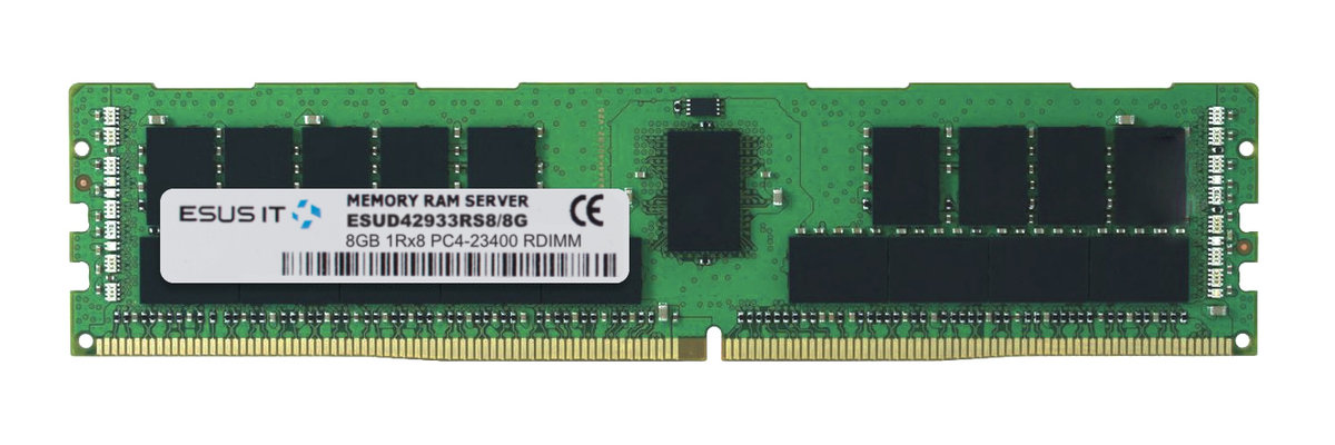 Pamięć RAM 1x 8GB ESUS IT DDR4 1Rx8 2933MHz PC4-23400 ECC REGISTERED ESUD42933RS8/8G