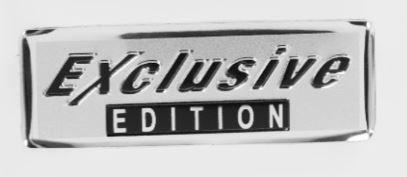 NAKLEJKA WLEP NA AUTO SAMOCHÓD  WLEPKA ALUMINIOWA WYPUKŁA EXCLUSIVE EDITION   7,3 x 1,7cm 2/33320