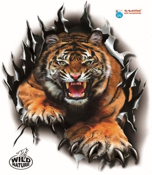 NAKLEJKA WLEP ZNACZEK TATTOO NA AUTO FOLIA SAMOPRZYLEPNA TYGRYS  63,5 x 47,5cm 1/11241