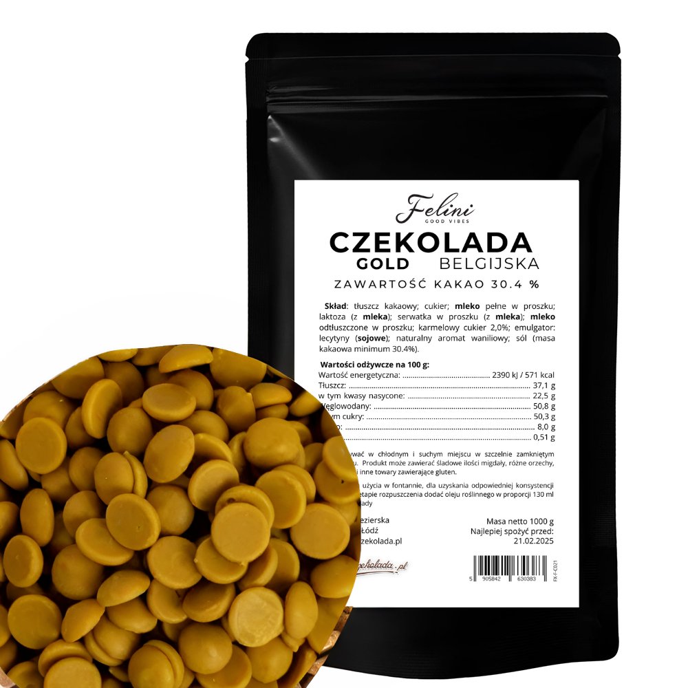 Felini czekolada GOLD belgijska 30,4% 1kg