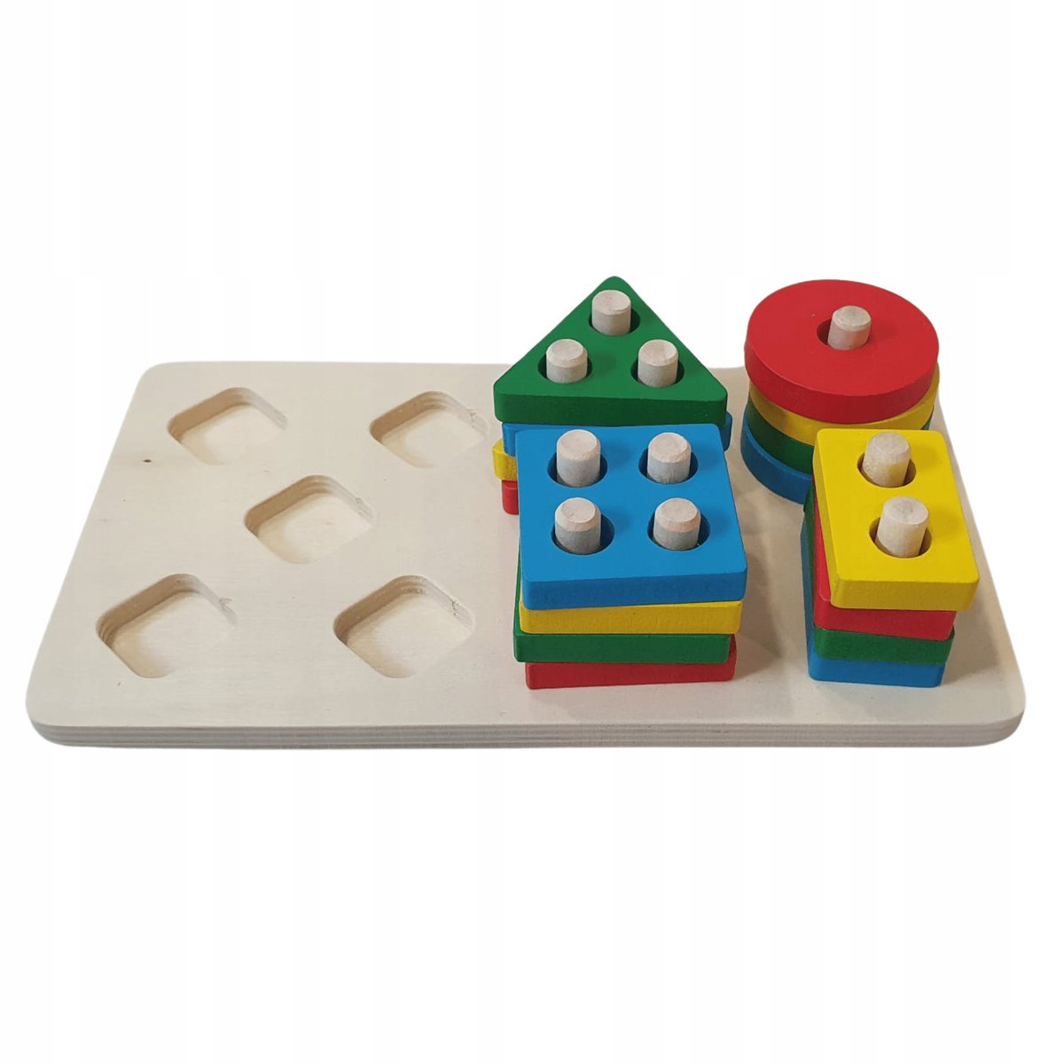 Klocki - Puzzle drewniane z wędką + 3 lata