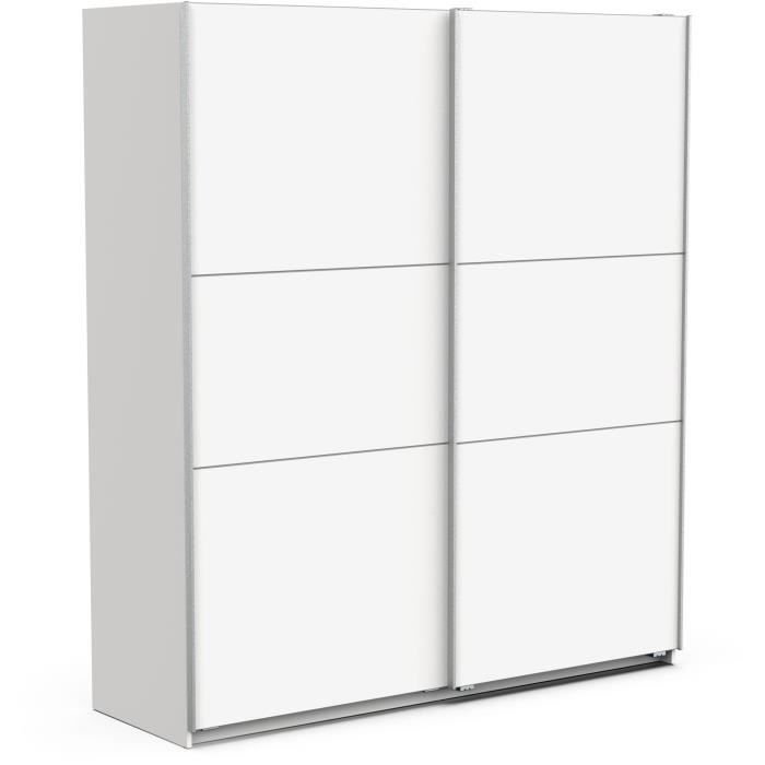 Szafa GHOST - Matowy biały wystrój - 2 drzwi przesuwne - dł. 178,1 x gł. 59,9 x wys. 203 cm - DEMEYERE