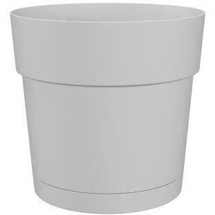 CAPRI DUŻA okrągła doniczka na kwiaty i rośliny - Plastik - Zbiornik na wodę - średnica 30 cm - Biały - ARTEVASI