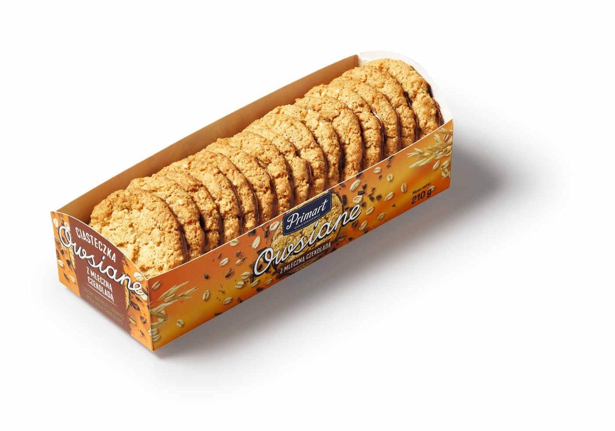 Ciastka Owsiane w czekoladzie mlecznej Primart 210g