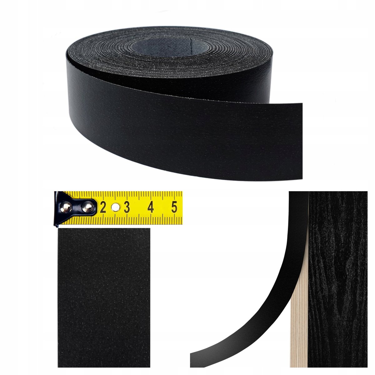 Obrzeże Meblowe Klejowe Czarne Na Regał Stół Meble Blat 40mm x 10m