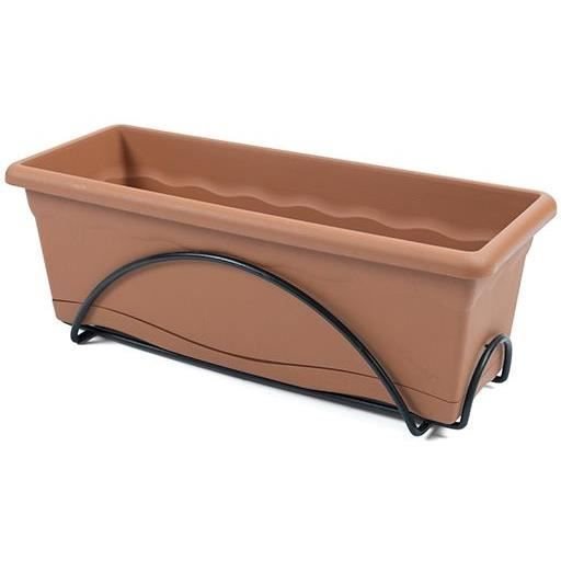 Doniczka - PLASTIKEN - Donica 50x20cm - Pomarańczowy - Terakota - 10 L