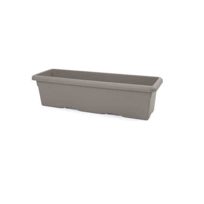 PLASTIKEN Prostokątna donica - 60 x 33 cm - Taupe