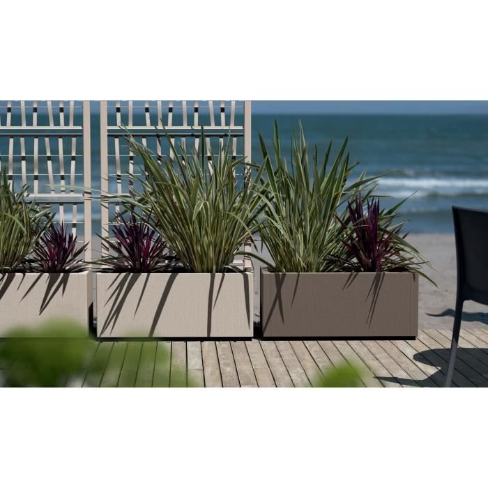 Prostokątna skrzynka na kwiaty Ethica 80 cm zielona