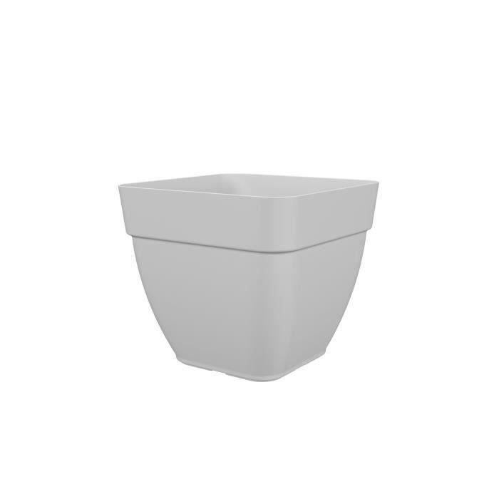 CAPRI CAMPANA kwadratowa doniczka na kwiaty i rośliny - Plastik - 37x37 cm - Biały - ARTEVASI