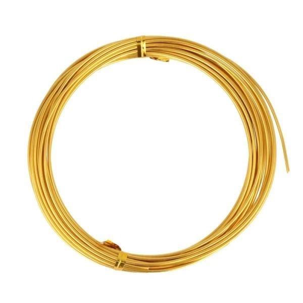 Drut aluminiowy - Złoty - 1,5mm x 5m - Biżuteria - Ozdoba - Modelarstwo