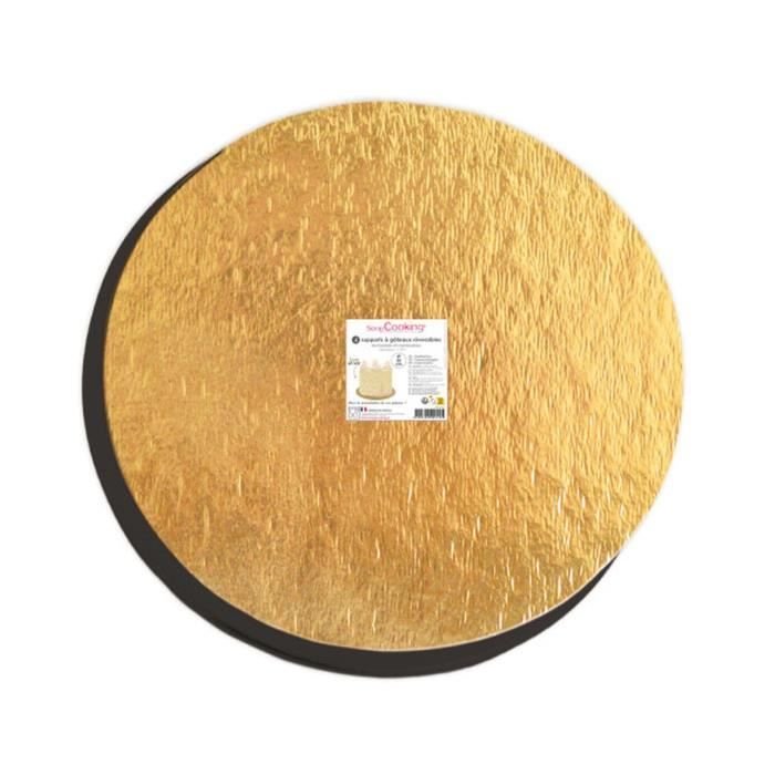 4 patery na ciasto w kolorze złotym i czarnym - 30 cm