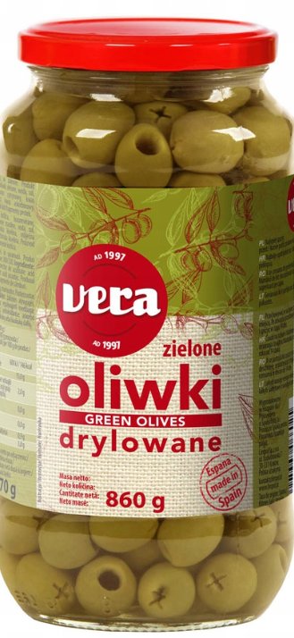 OLIWKI ZIELONE CAŁE 900G DRYLOWANE