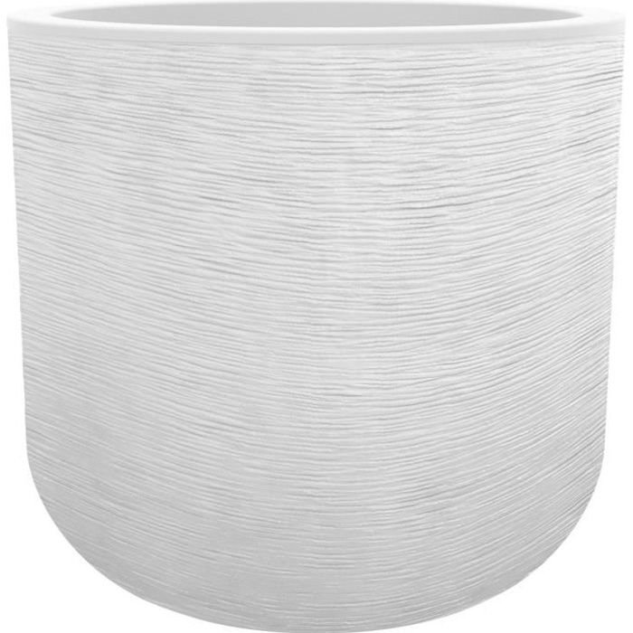 EDA PLASTIQUE - Doniczka okrągła 40 cm Graphit'Up - 32,5 L - Limed white