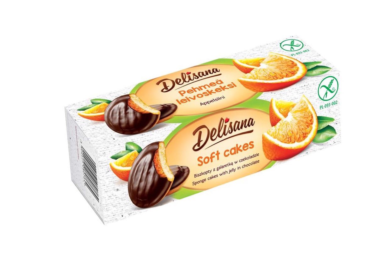 Delisana bezglutenowe biszkopty z galaretką w czekoladzie 150g