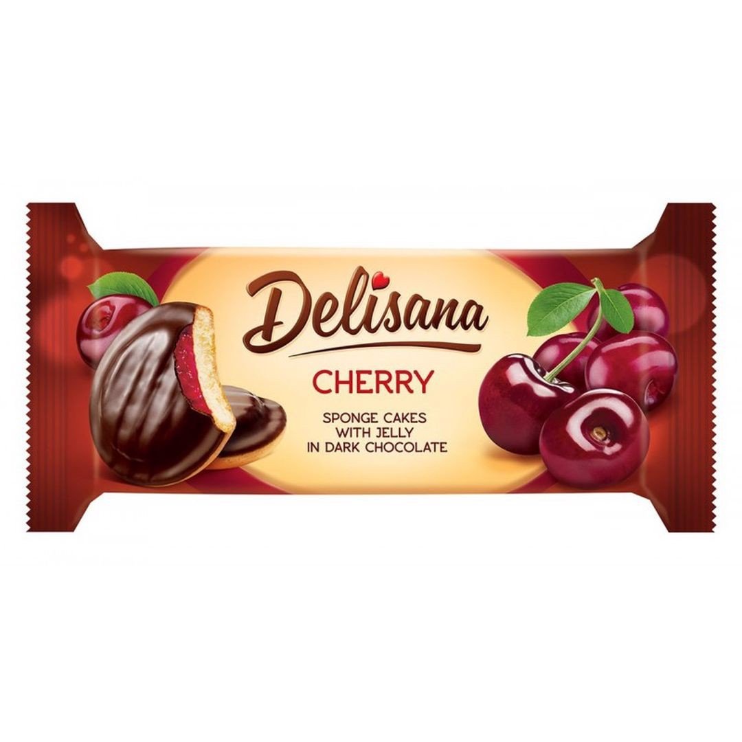 Delisana Ciastka z galaretką wiśniową 135g