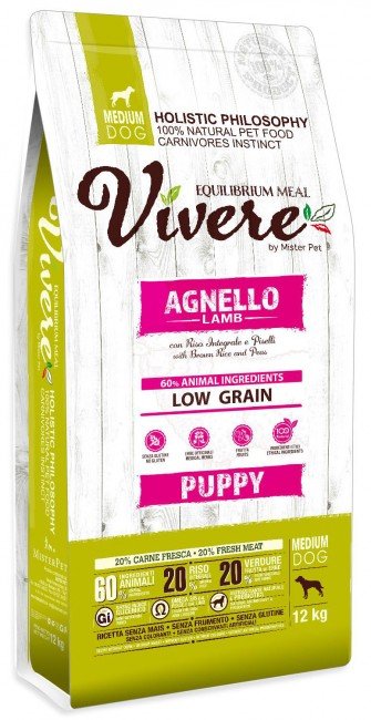 Vivere Dog Medium Puppy Lamb 3 kg