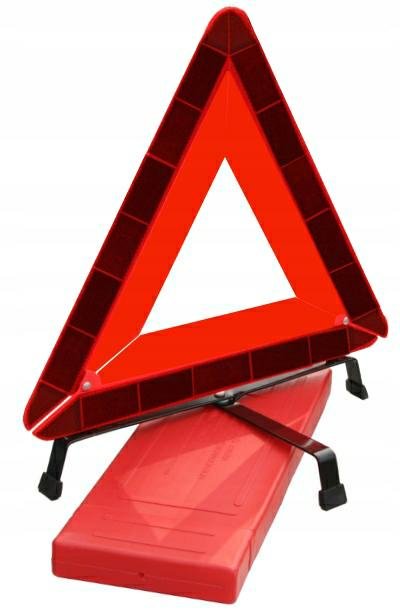 TRÓJKĄT OSTRZEGAWCZY SAMOCHODOWY W ETUI Stabilny Odblaskowy Awaryjny
