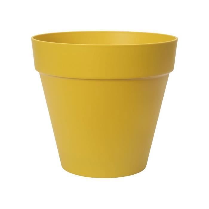 Okragla doniczka ELHO Loft Urban 25 - Outdoor - Ø 24,5 x H 22,2 cm - Ochra zólta