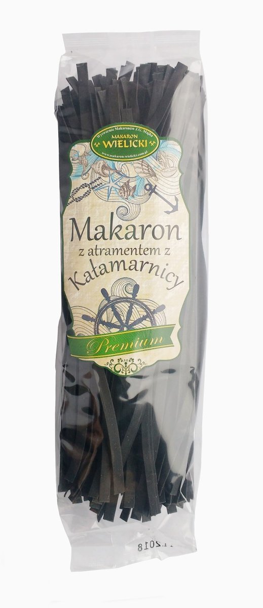 WIELICKI Makaron z atramentem kałamarnicy wstążka 200g net