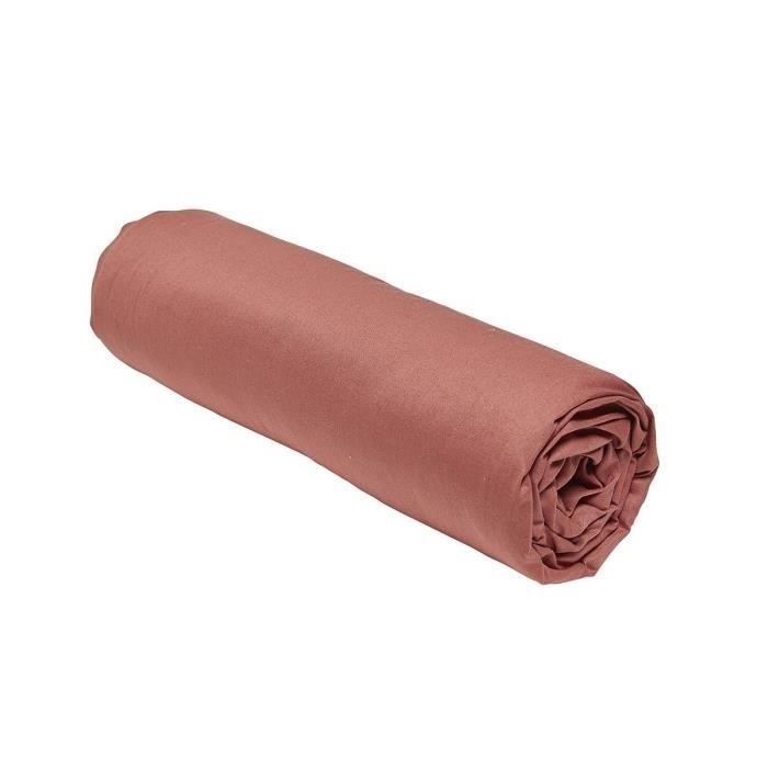 DZIŚ Prześcieradło Essential - 140 x 190 cm - 2 osoby - 100% bawełna gładka - Terakota