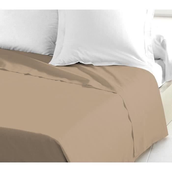 PIEKNY DOM Plaski przescieradlo 100% bawelna 180x290 cm bezowy