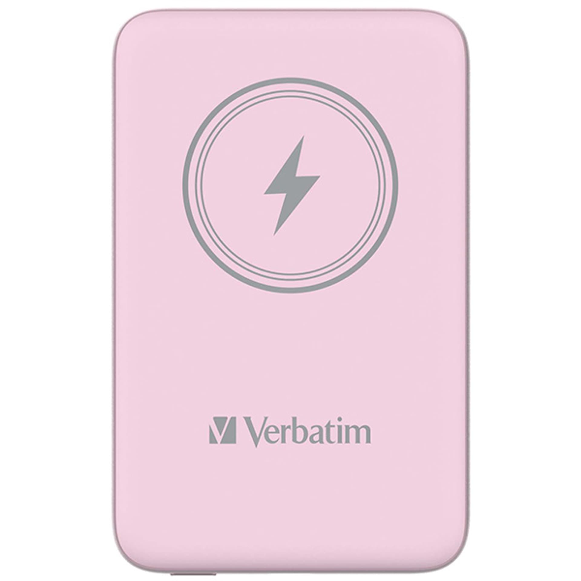 Verbatim Charge 'n' Go Magnetic Wireless Power Bank 10000mAh różowy - darmowy odbiór w 22 miastach i bezpłatny zwrot Paczkomatem aż do 15 dni