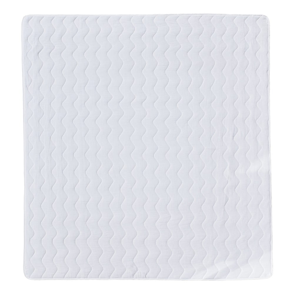 Biała muślinowa narzuta pikowana 210x240 cm Plain Muslin – Butter Kings