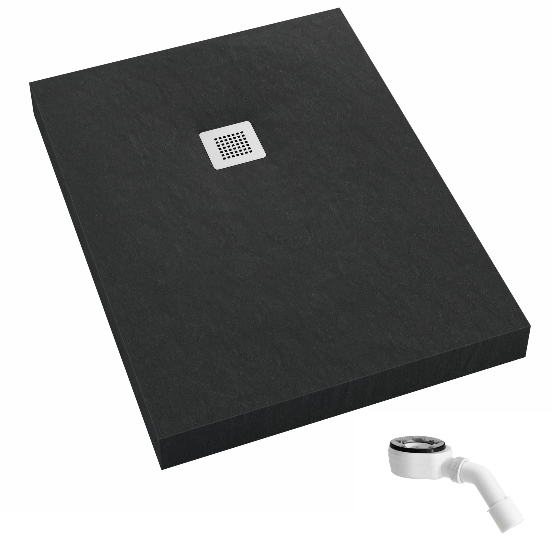 Brodzik prostokątny Schedpol New Horizons 70x90x12 Stabilsound Plus czarny akryl 3.3333/C/ST-M2