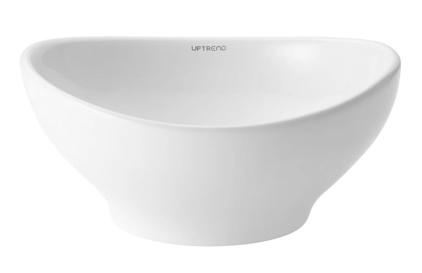 Umywalka nablatowa Uptrend Smoll 28 cm okrągła biały połysk TR40166