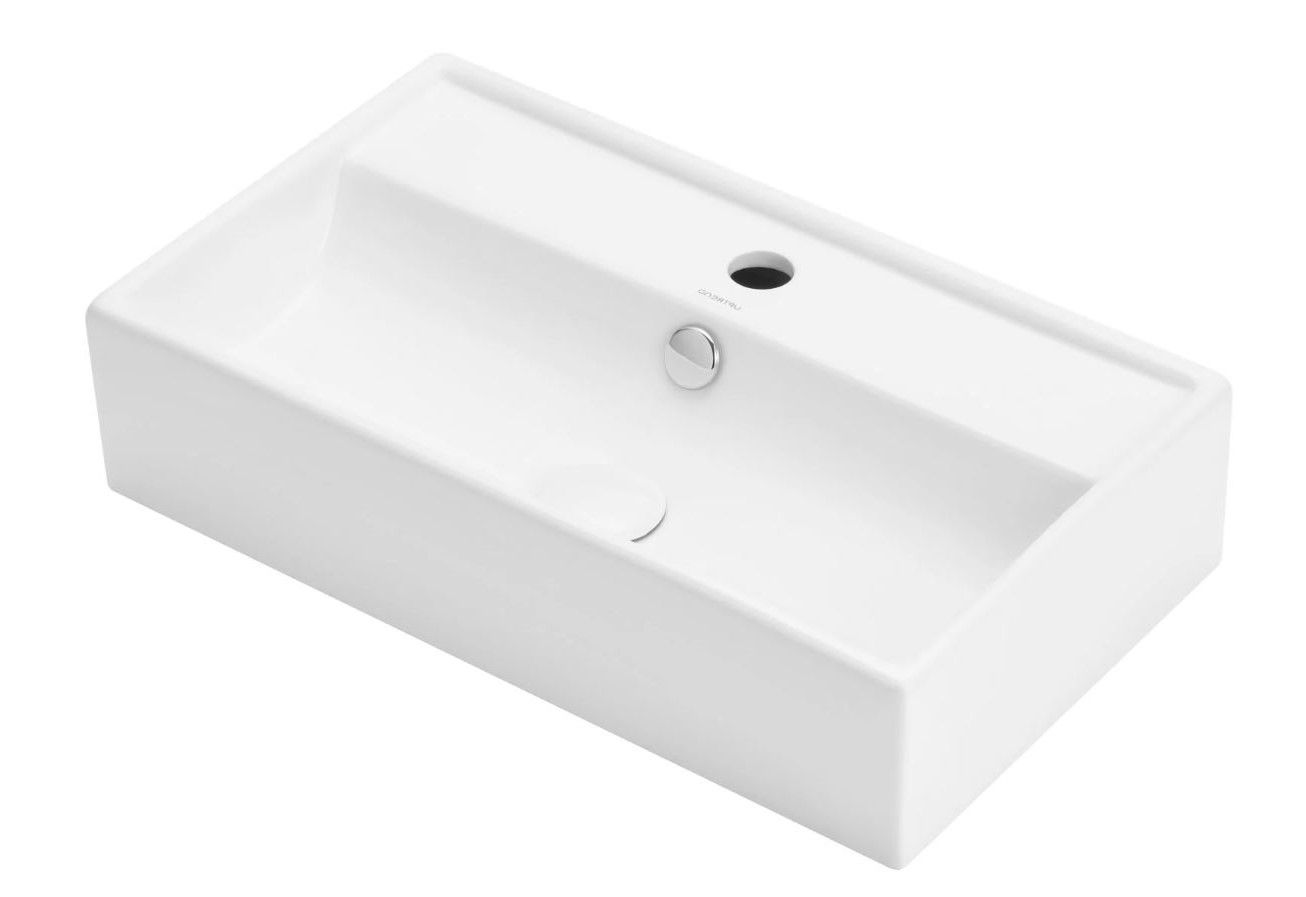 Umywalka ścienna Uptrend Dalia 32x55 cm prostokątna biały połysk STR4335