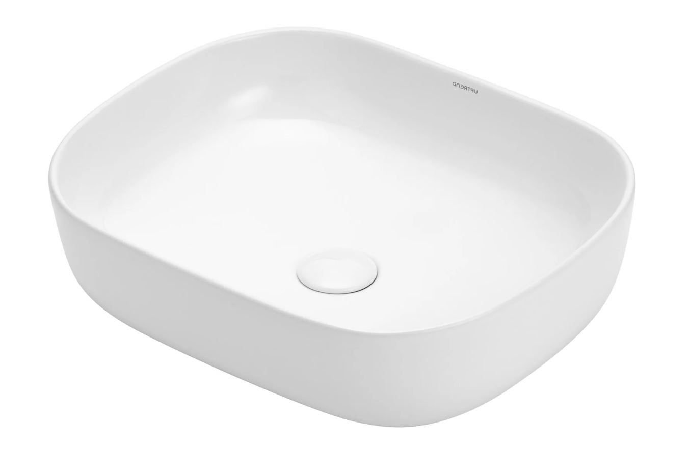 Umywalka nablatowa Uptrend Harmony 40x50 cm prostokątna biały połysk TR41015