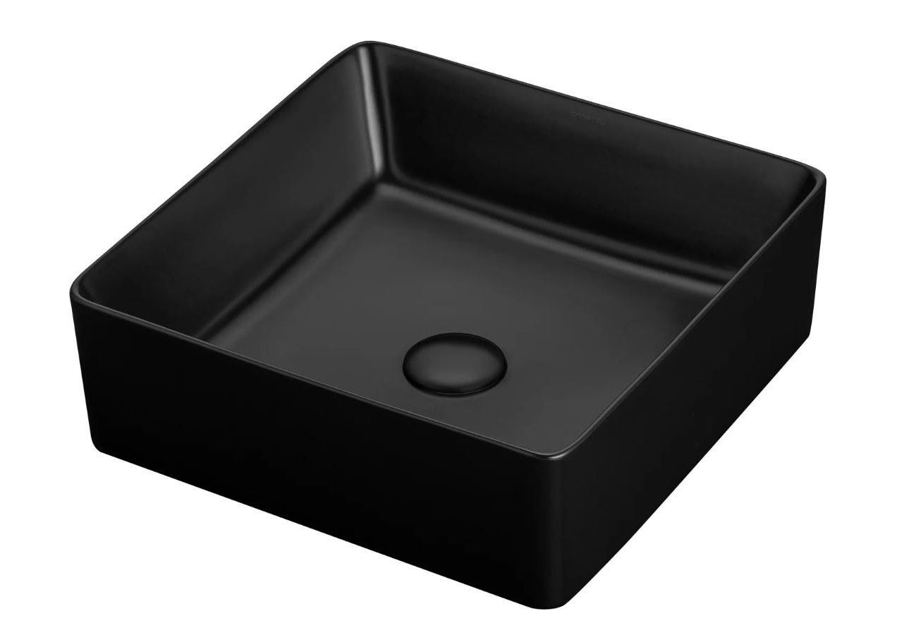 Umywalka nablatowa Uptrend Hestia 39 cm kwadratowa czarny mat TR41120-U18