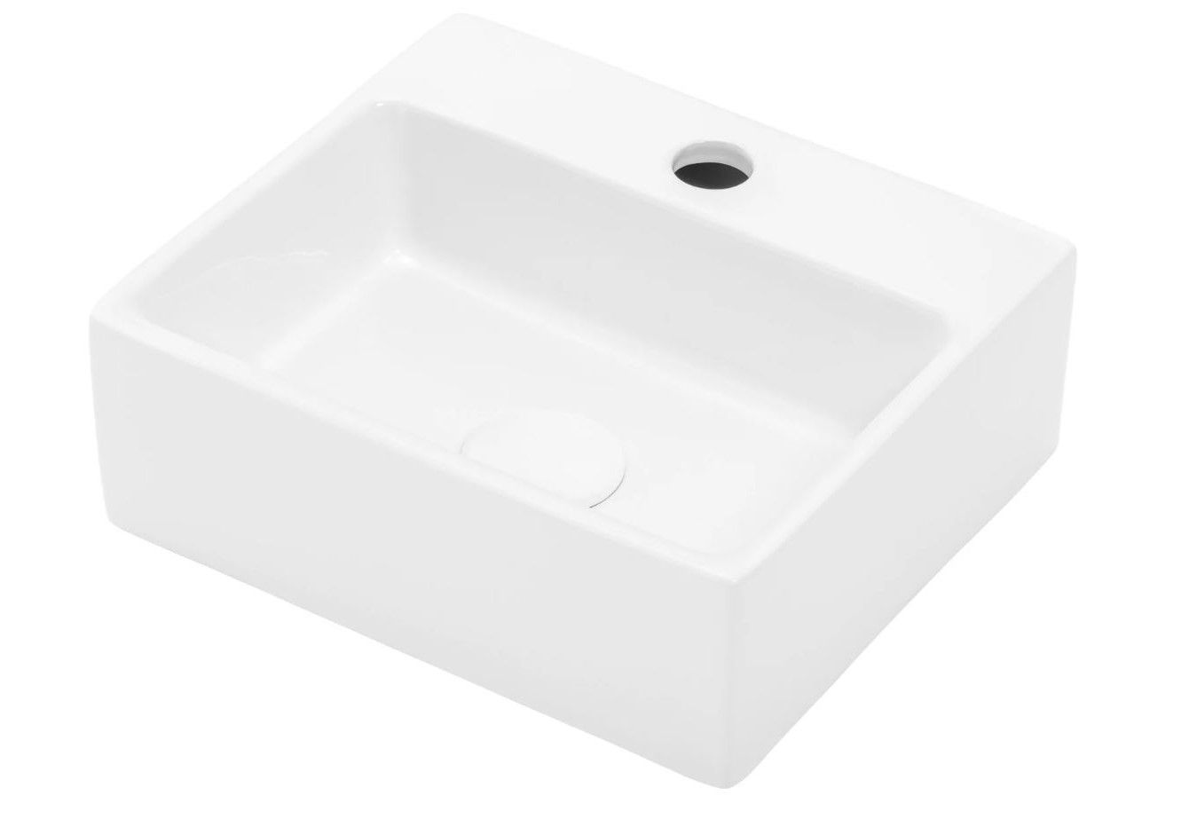 Umywalka ścienna Uptrend Medusa 29x34 cm prostokątny biały połysk TR4549