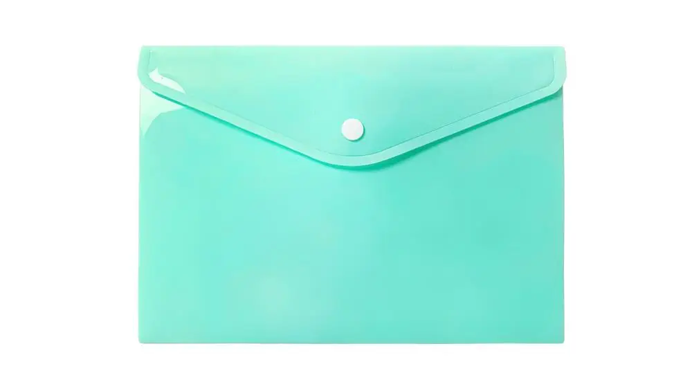 Teczka A5 kopertowa PP pastel zielony - BIURFOL