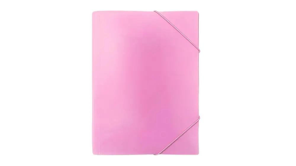 Teczka A4 z gumką PP pastel różowy - BIURFOL