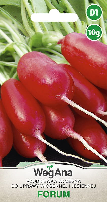 Rzodkiewka Forum do uprawy wiosennej i jesiennej nasiona 10g nasiona - WegAna