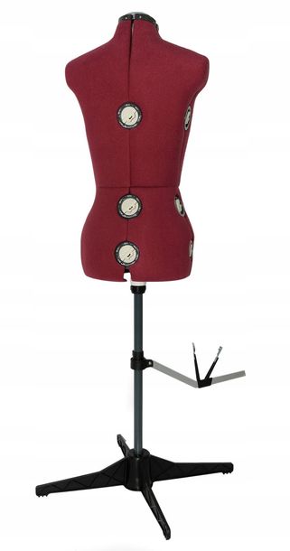 Manekin krawiecki damski uniwersalny DAMA regulowany 36-42 M L bordowy