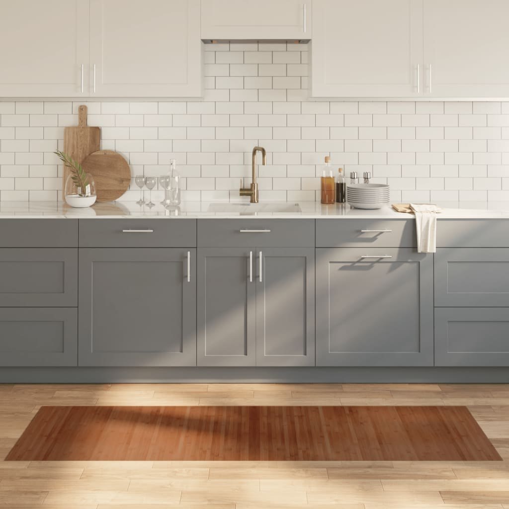 Dywan prostokątny, brązowy, 60x200 cm, bambusowy