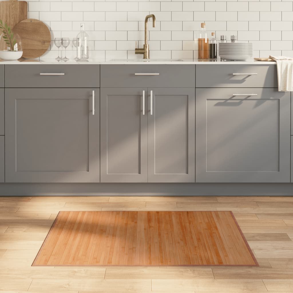 Dywan prostokątny, naturalny, 70x100 cm, bambusowy