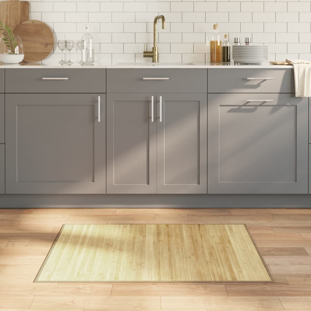 Dywan prostokątny, jasny naturalny, 70x100 cm, bambusowy