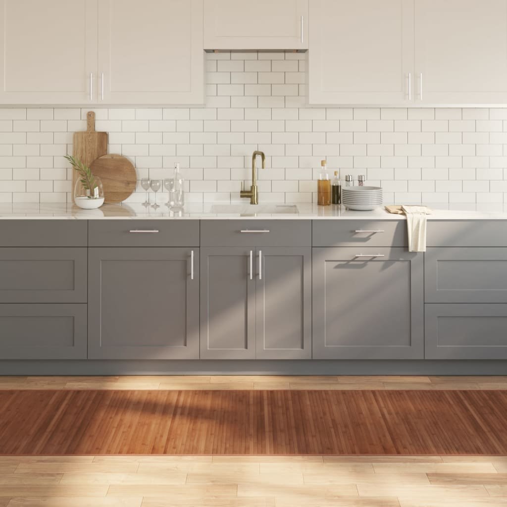 Dywan prostokątny, brązowy, 80x1000 cm, bambusowy