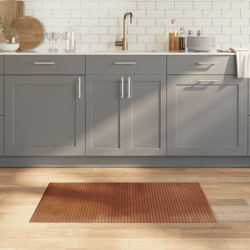 Dywan prostokątny, brązowy, 60x100 cm, bambusowy