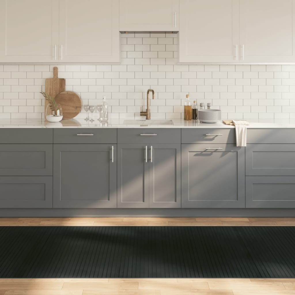 Dywan prostokątny, szary, 100x1000 cm, bambusowy